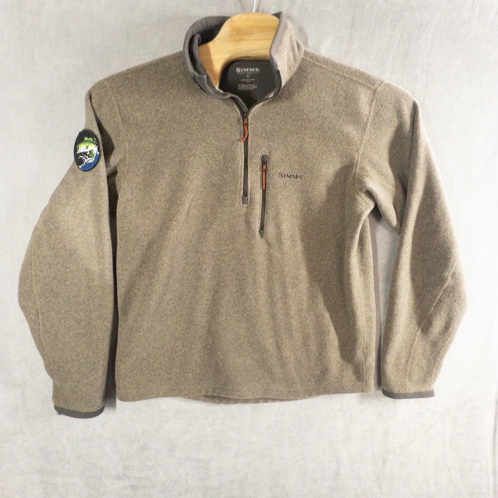 Simms Fishing Qtr Zip‎ Fleece Mens Large Outdoors Fly Fishing Gorpcore *Read*